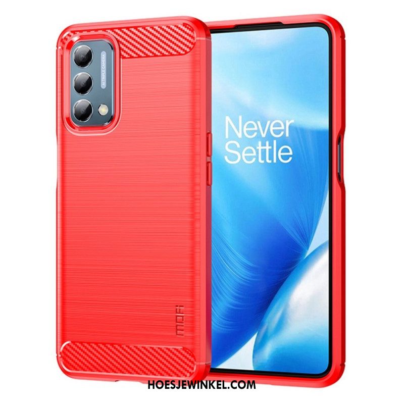 Hoesje voor Oppo A54 5G / A74 5G Mofi Geborsteld Koolstofvezel