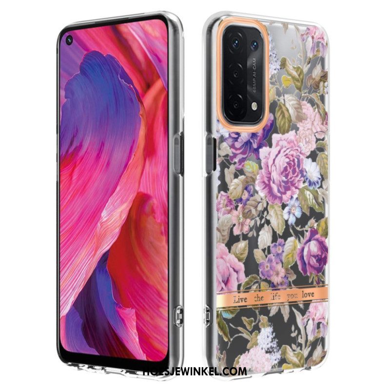 Hoesje voor Oppo A54 5G / A74 5G Naadloze Bloemen