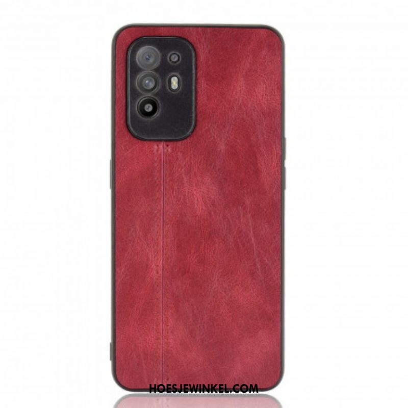 Hoesje voor Oppo A94 5G Couture-leereffect