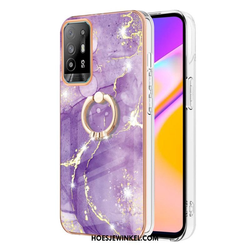 Hoesje voor Oppo A94 5G Marmer Met Ring