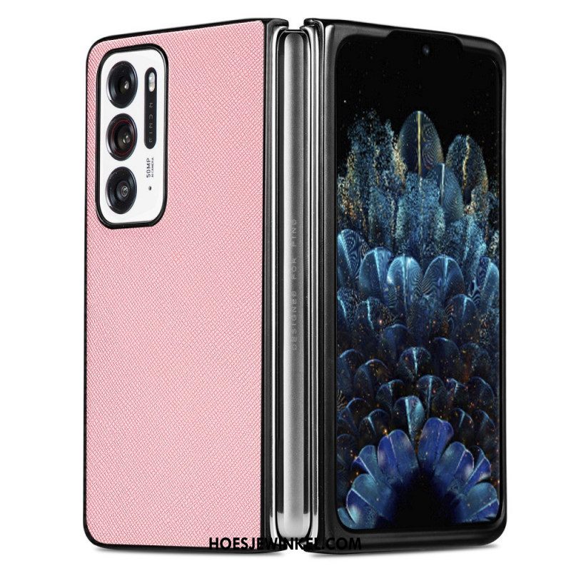 Hoesje voor Oppo Find N Getextureerd Kunstleer