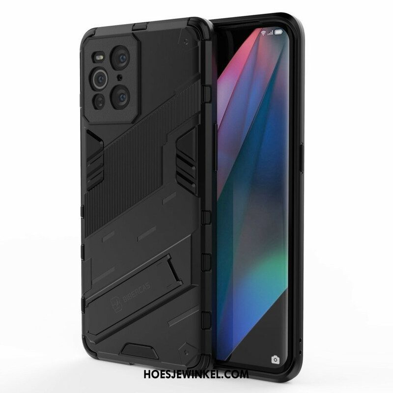 Hoesje voor Oppo Find X3 Pro Handsfree Afneembare Standaard Met Twee Standen