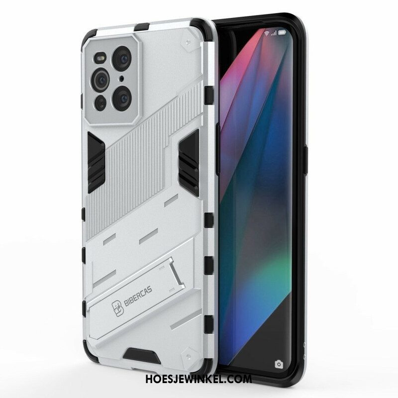 Hoesje voor Oppo Find X3 Pro Handsfree Afneembare Standaard Met Twee Standen