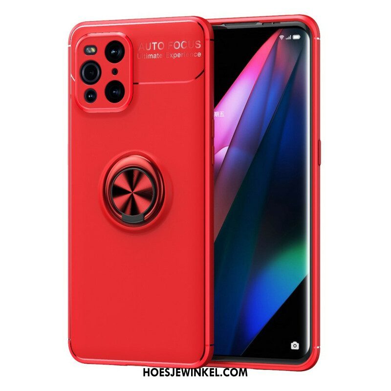 Hoesje voor Oppo Find X3 Pro Roterende Ring