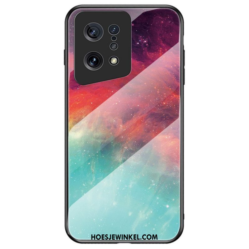 Hoesje voor Oppo Find X5 Marmer Gehard Glas