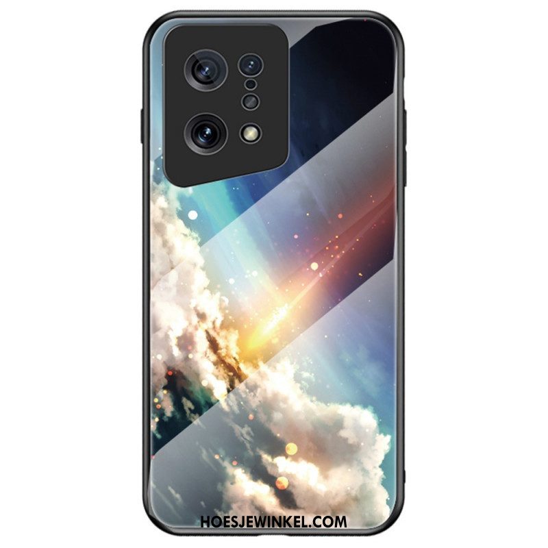 Hoesje voor Oppo Find X5 Marmer Gehard Glas