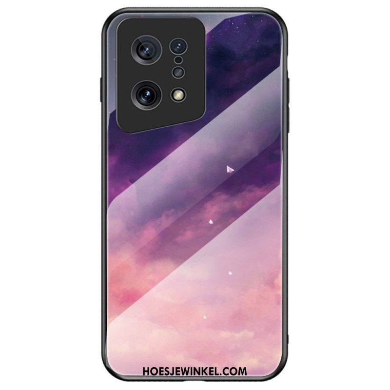 Hoesje voor Oppo Find X5 Marmer Gehard Glas