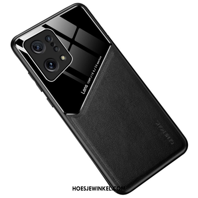 Hoesje voor Oppo Find X5 Premium Kunstleer