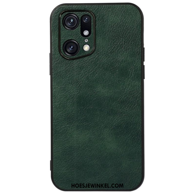 Hoesje voor Oppo Find X5 Pro Litchi-leereffect