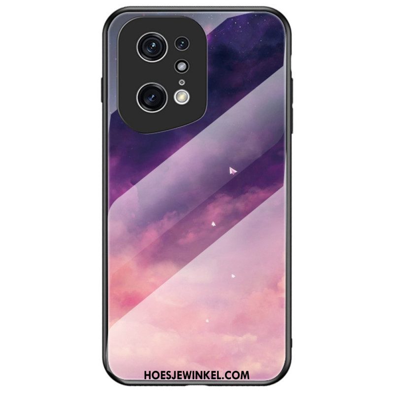 Hoesje voor Oppo Find X5 Pro Marmer Gehard Glas