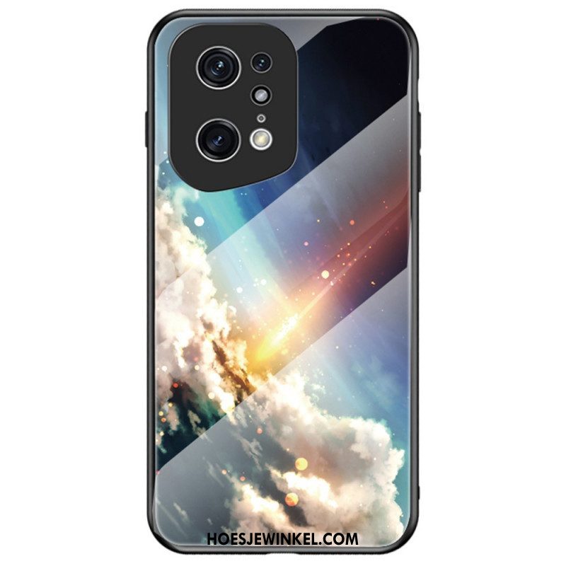 Hoesje voor Oppo Find X5 Pro Marmer Gehard Glas