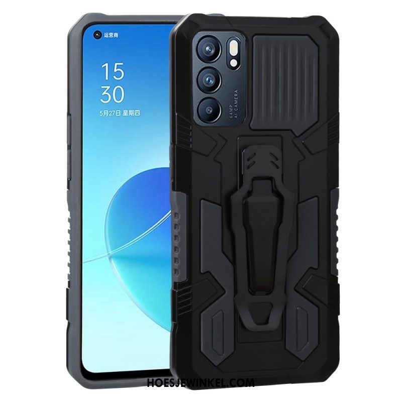 Hoesje voor Oppo Reno 6 5G Robot Met Riemclip