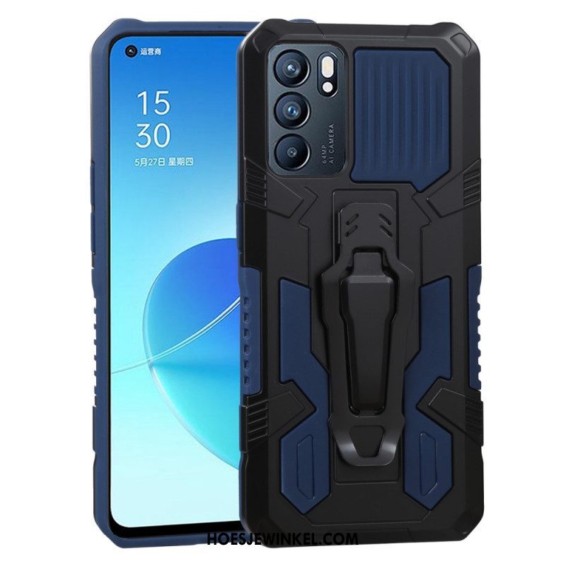 Hoesje voor Oppo Reno 6 5G Robot Met Riemclip