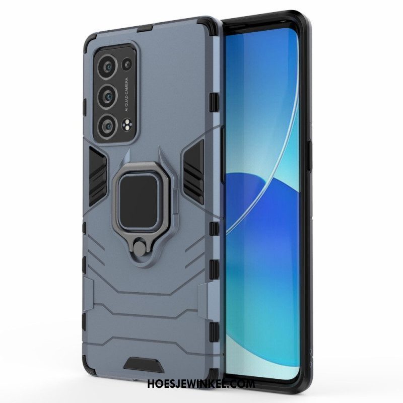 Hoesje voor Oppo Reno 6 Pro 5G Draaibare Ringsteun