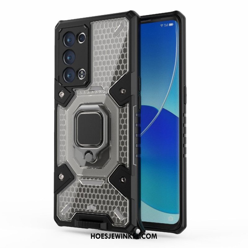 Hoesje voor Oppo Reno 6 Pro 5G Flexibel Met Ring