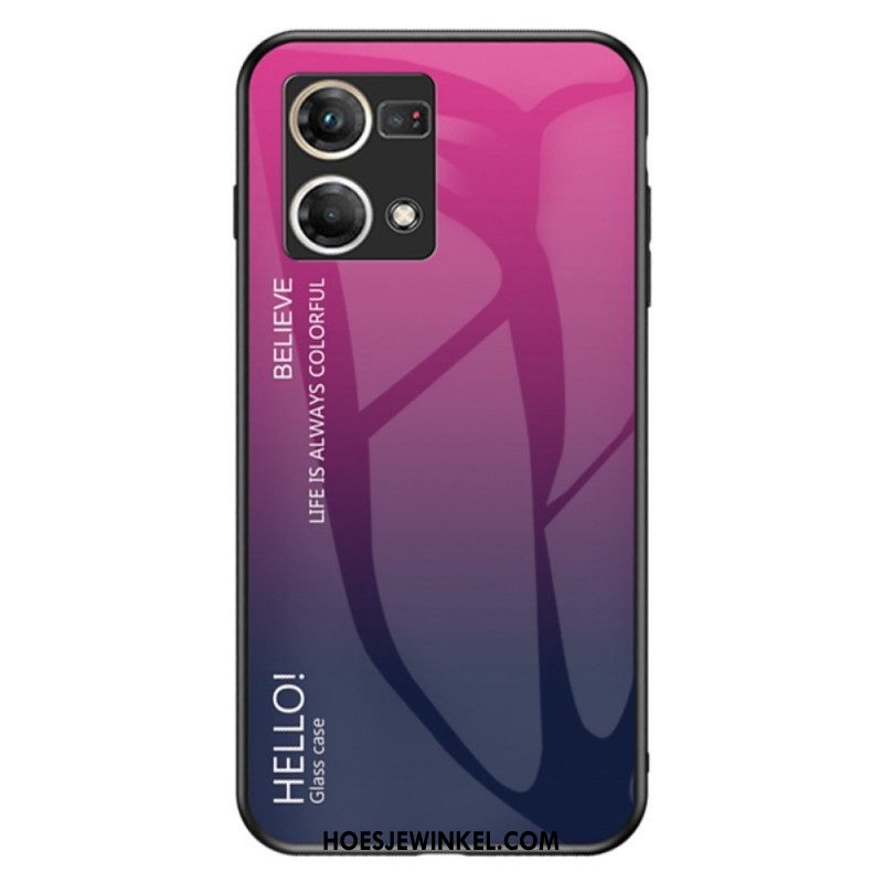 Hoesje voor Oppo Reno 7 Gehard Glas Hallo