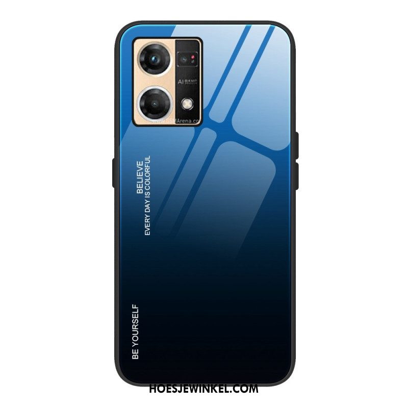 Hoesje voor Oppo Reno 7 Gehard Glas Wees Jezelf