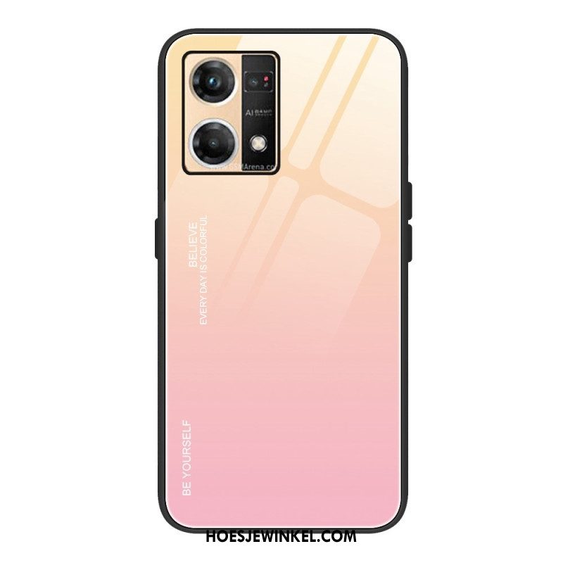 Hoesje voor Oppo Reno 7 Gehard Glas Wees Jezelf