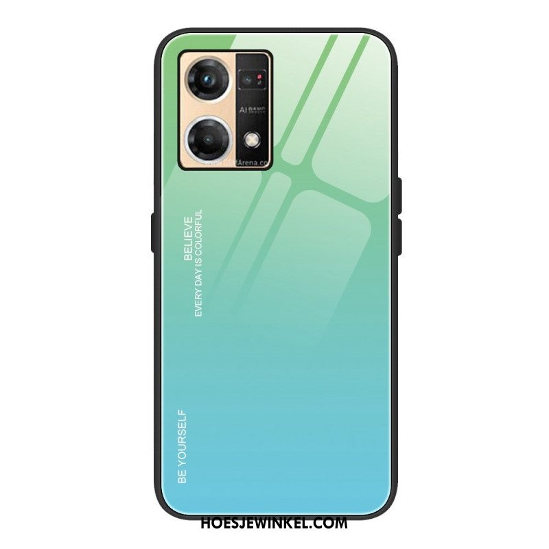 Hoesje voor Oppo Reno 7 Gehard Glas Wees Jezelf