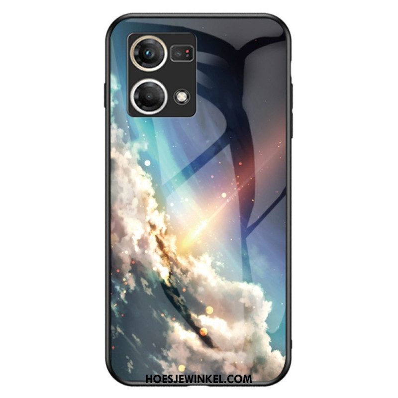 Hoesje voor Oppo Reno 7 Patroon Van Gehard Glas