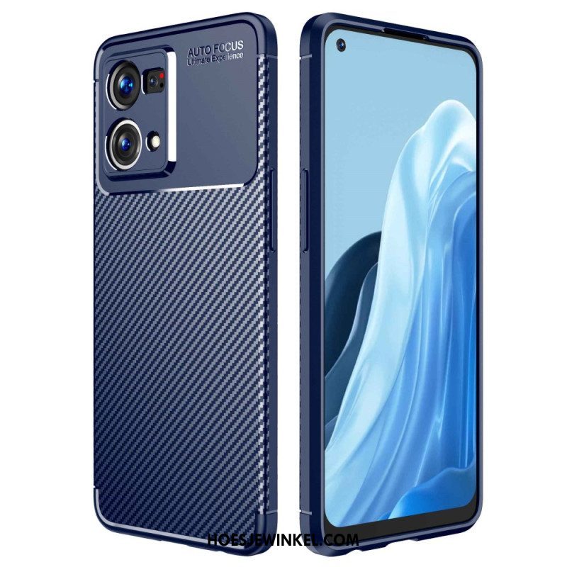 Hoesje voor Oppo Reno 7 Slang Van Koolstofvezel
