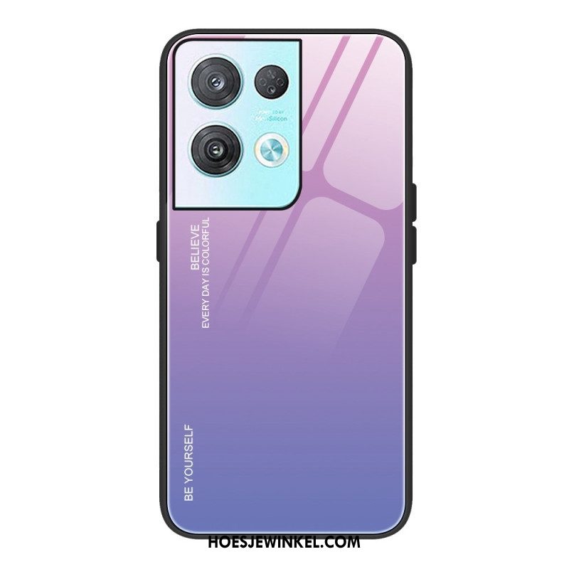 Hoesje voor Oppo Reno 8 Gehard Glas Wees Jezelf