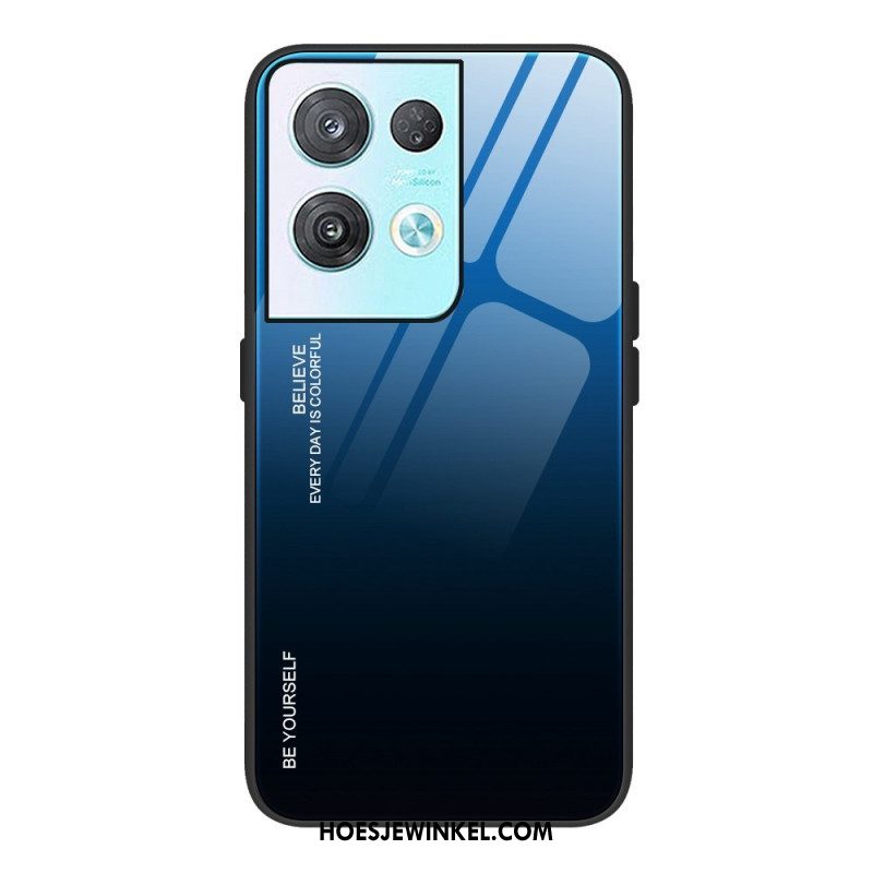 Hoesje voor Oppo Reno 8 Gehard Glas Wees Jezelf