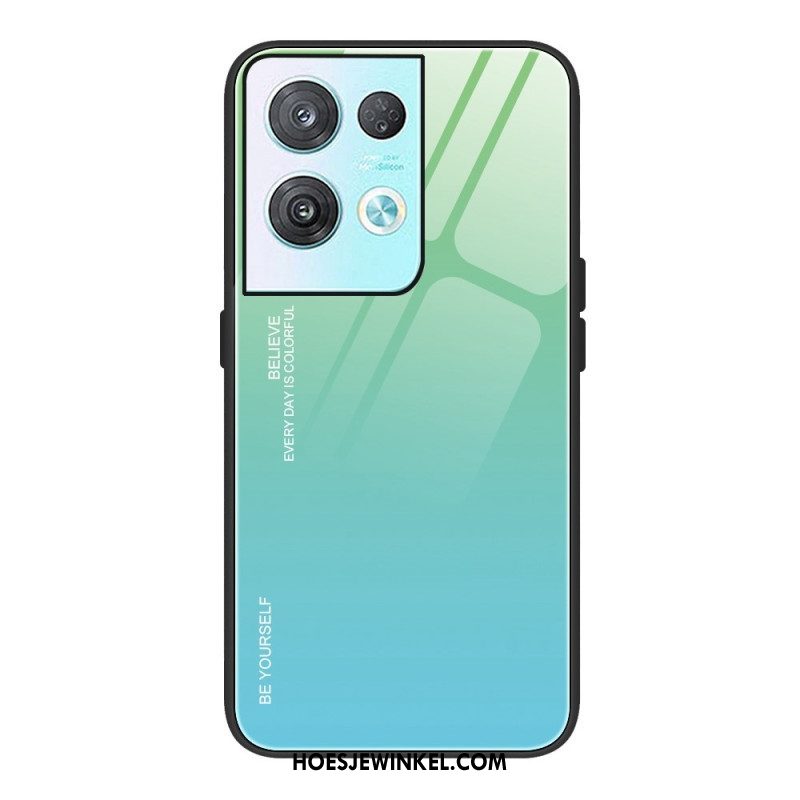 Hoesje voor Oppo Reno 8 Gehard Glas Wees Jezelf