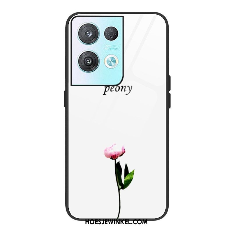 Hoesje voor Oppo Reno 8 Plantaardig Gehard Glas