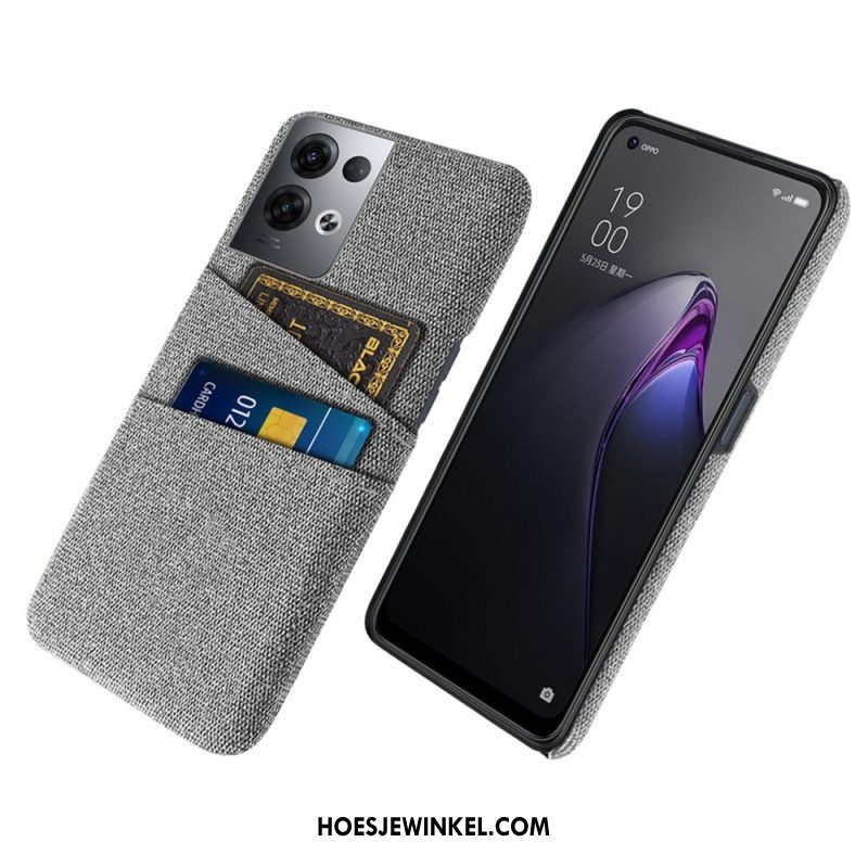 Hoesje voor Oppo Reno 8 Pro Doek Voor Kaarthouders