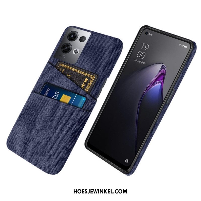 Hoesje voor Oppo Reno 8 Pro Doek Voor Kaarthouders