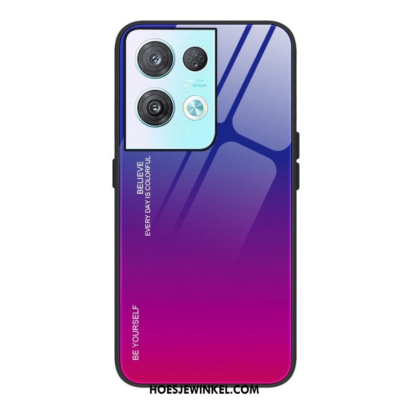 Hoesje voor Oppo Reno 8 Pro Geloof Gehard Glas