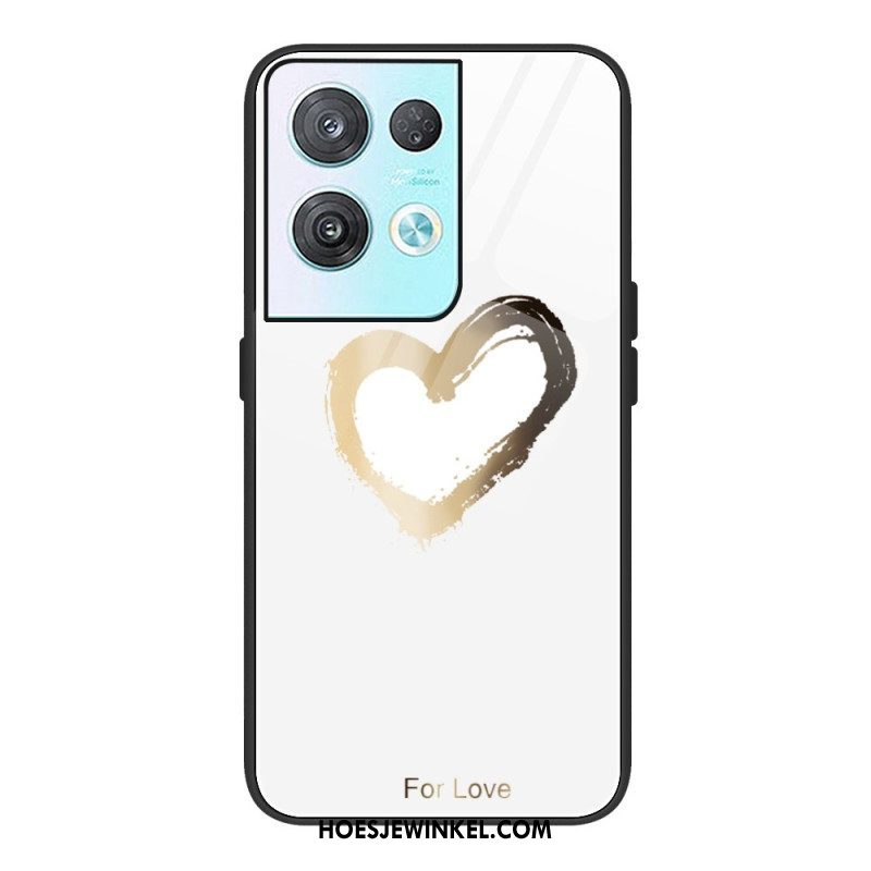 Hoesje voor Oppo Reno 8 Pro Hart Van Gehard Glas