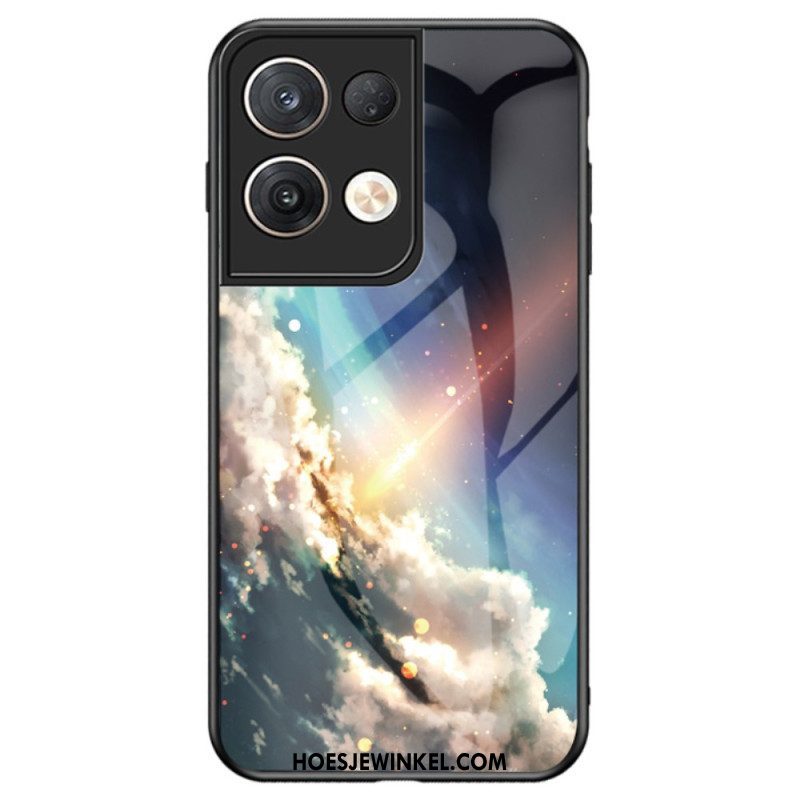 Hoesje voor Oppo Reno 8 Pro Patroon Van Gehard Glas