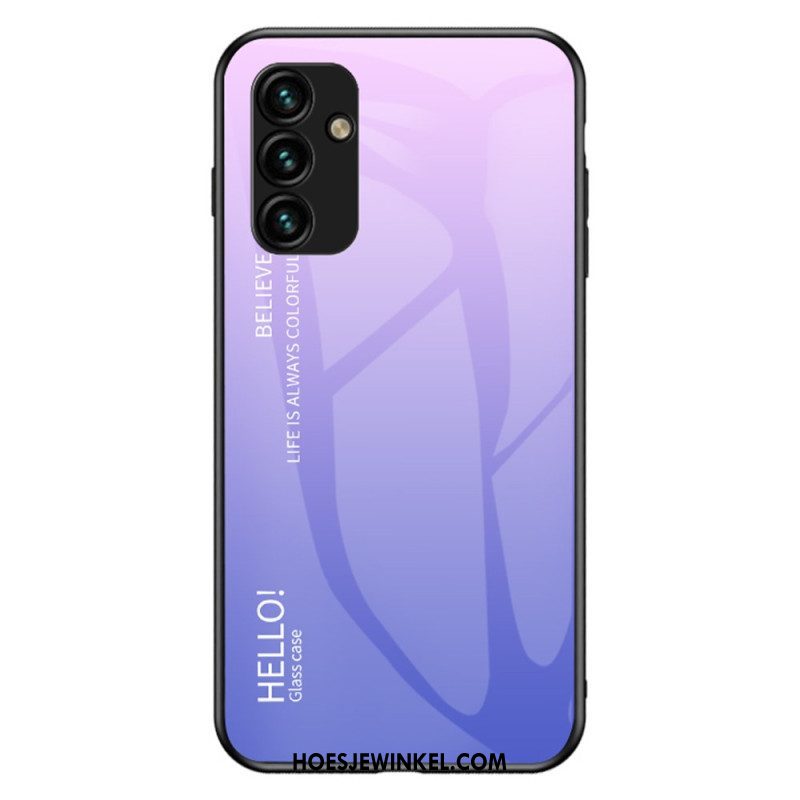 Hoesje voor Samsung Galaxy A14 / A14 5G Gehard Glas Hallo