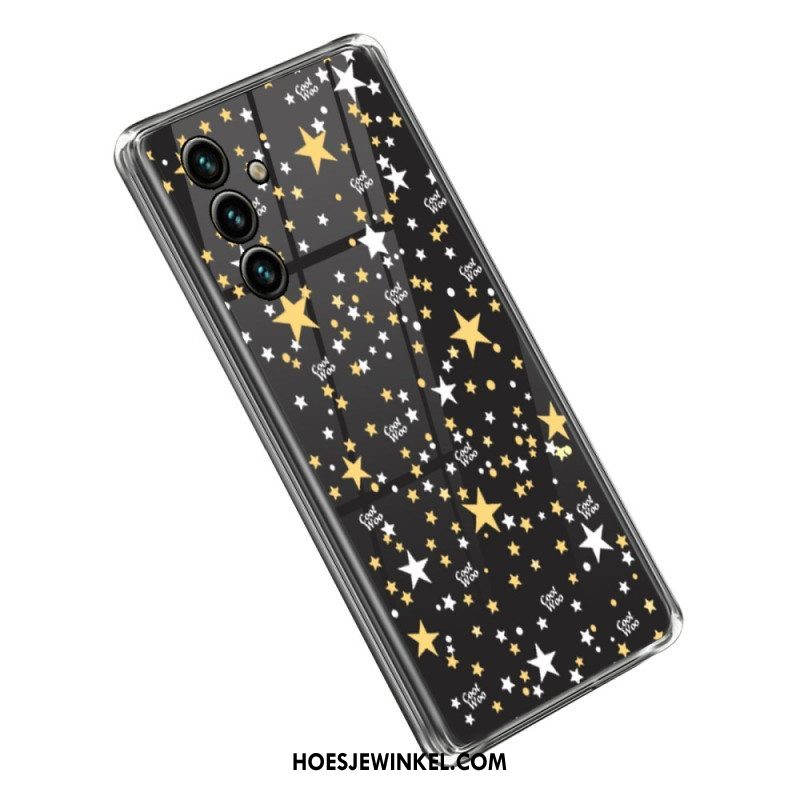 Hoesje voor Samsung Galaxy A14 / A14 5G Imitatielakleer Met Knoop