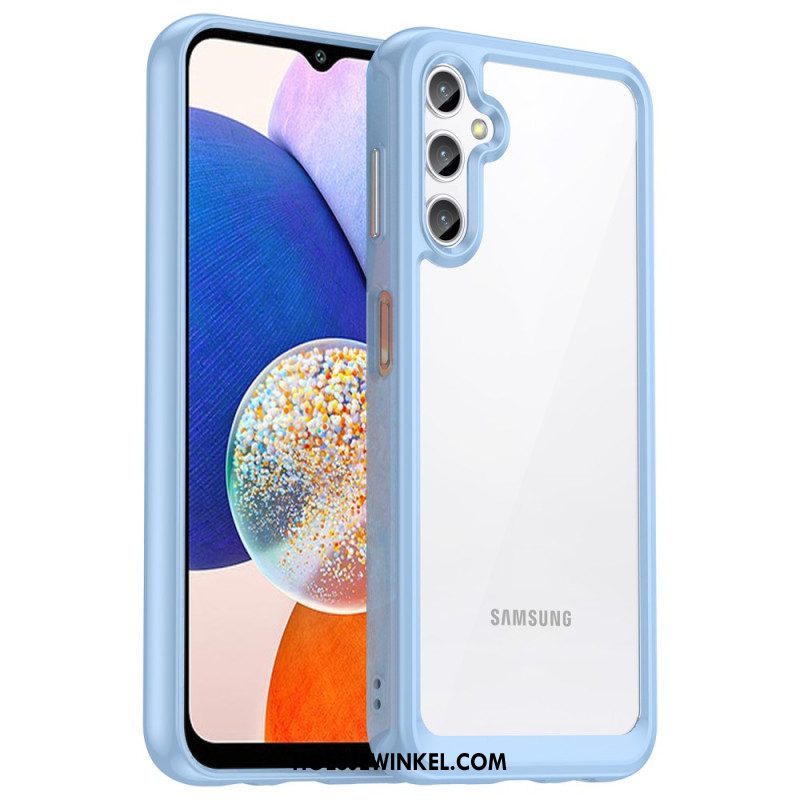 Hoesje voor Samsung Galaxy A14 / A14 5G Leer Textuur