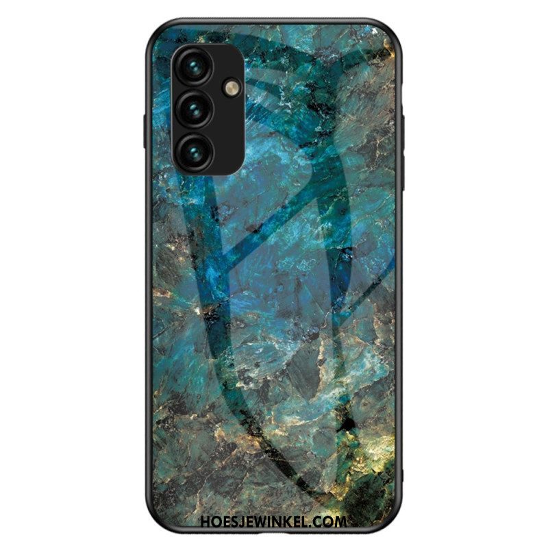 Hoesje voor Samsung Galaxy A14 / A14 5G Marmer Gehard Glas