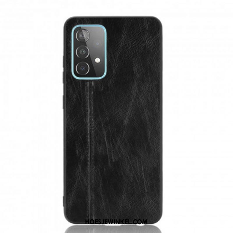 Hoesje voor Samsung Galaxy A52 4G / A52 5G / A52s 5G Couture-leereffect