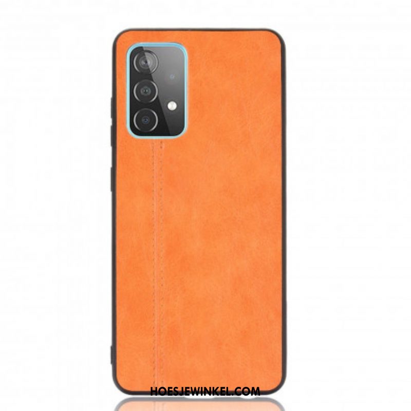 Hoesje voor Samsung Galaxy A52 4G / A52 5G / A52s 5G Couture-leereffect