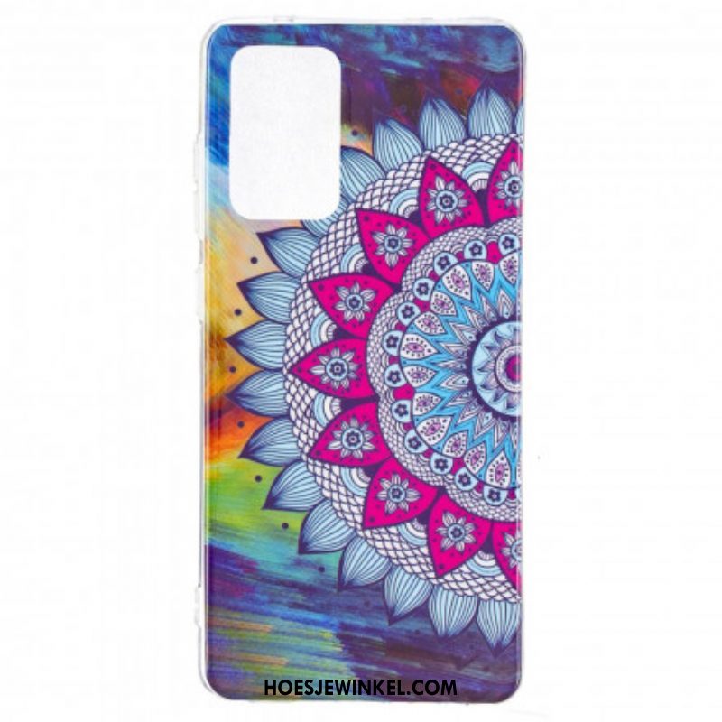 Hoesje voor Samsung Galaxy A52 4G / A52 5G / A52s 5G Fluorescerende Kleurrijke Mandala