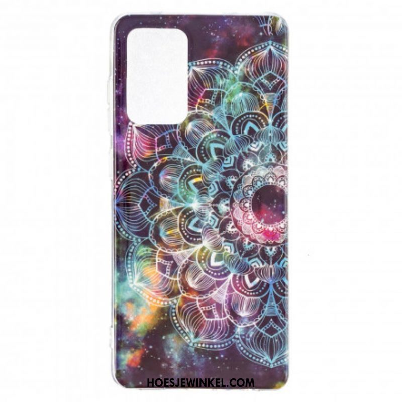 Hoesje voor Samsung Galaxy A52 4G / A52 5G / A52s 5G Fluorescerende Kleurrijke Mandala