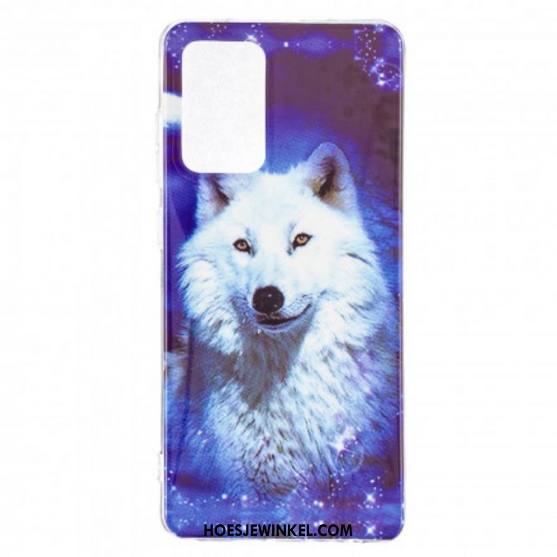 Hoesje voor Samsung Galaxy A52 4G / A52 5G / A52s 5G Fluorescerende Wolf-serie