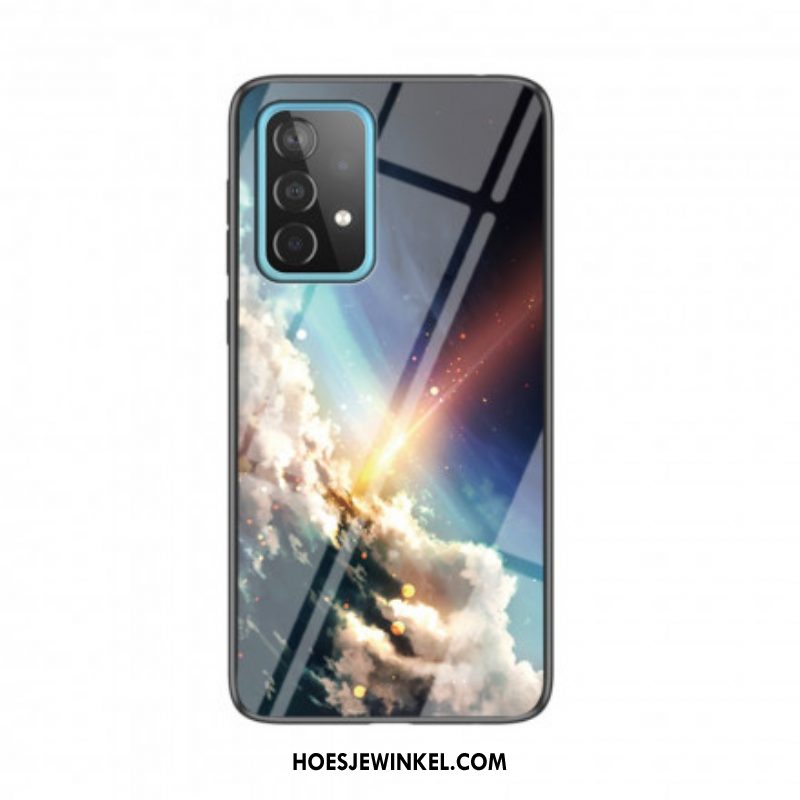 Hoesje voor Samsung Galaxy A52 4G / A52 5G / A52s 5G Schoonheid Gehard Glas