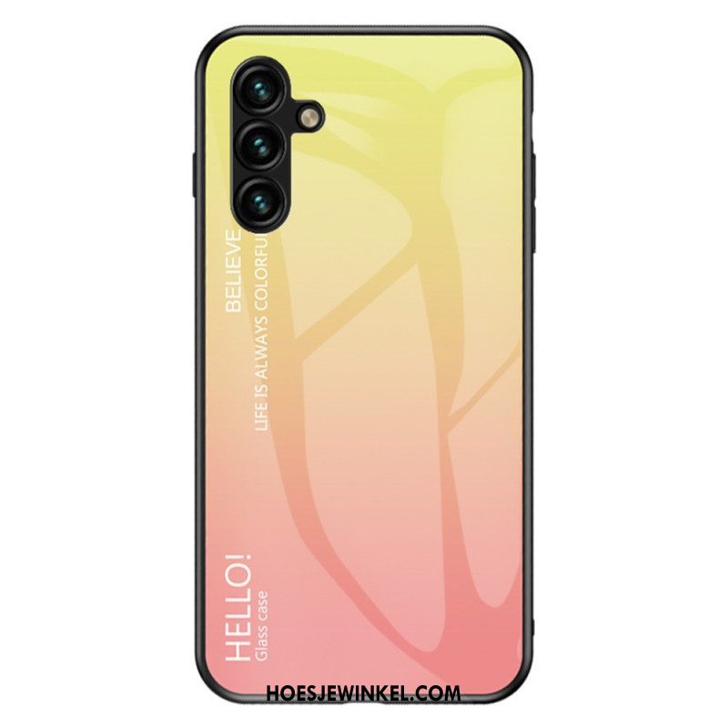 Hoesje voor Samsung Galaxy A54 5G Gehard Glas Hallo