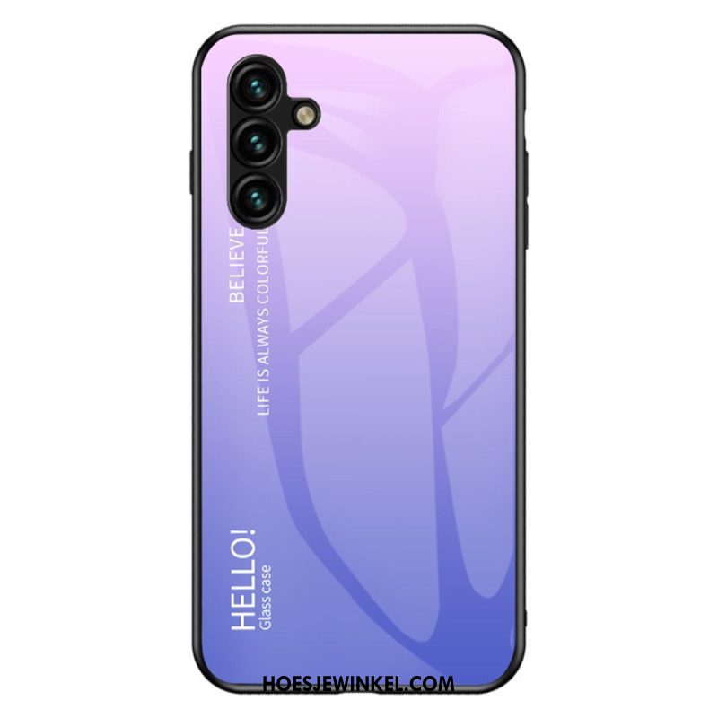 Hoesje voor Samsung Galaxy A54 5G Gehard Glas Hallo