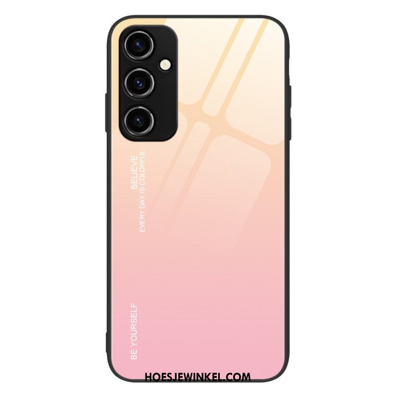 Hoesje voor Samsung Galaxy A54 5G Gehard Glas Wees Jezelf