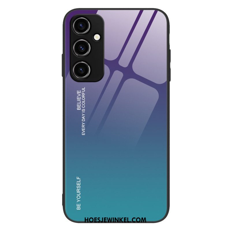 Hoesje voor Samsung Galaxy A54 5G Gehard Glas Wees Jezelf