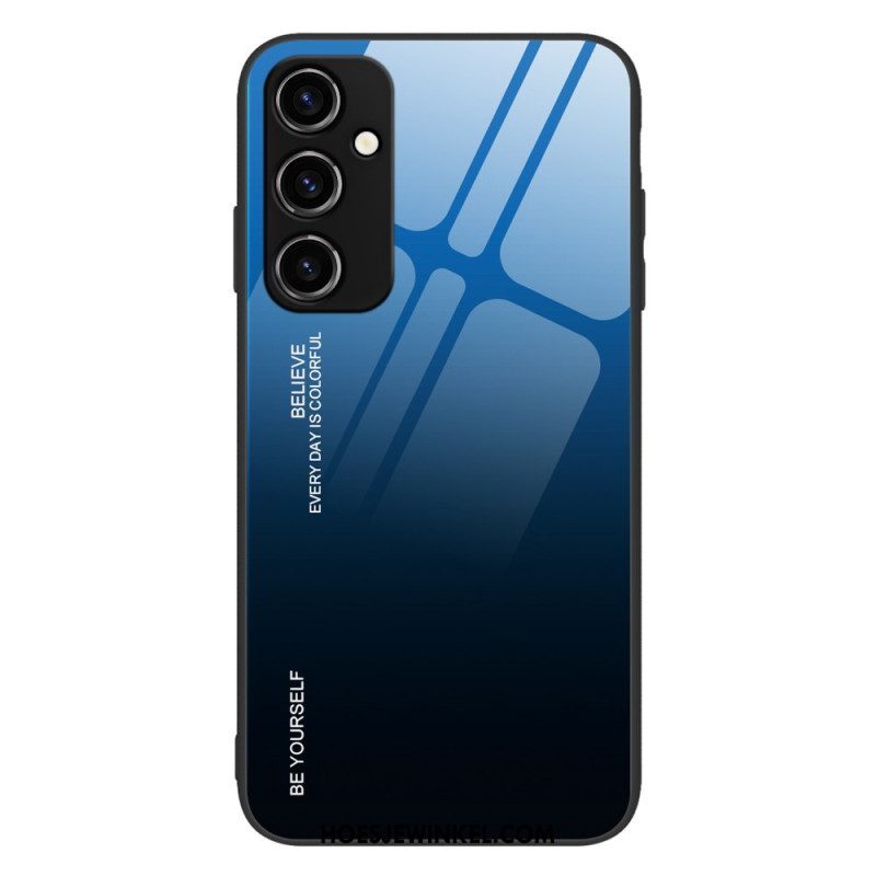 Hoesje voor Samsung Galaxy A54 5G Gehard Glas Wees Jezelf