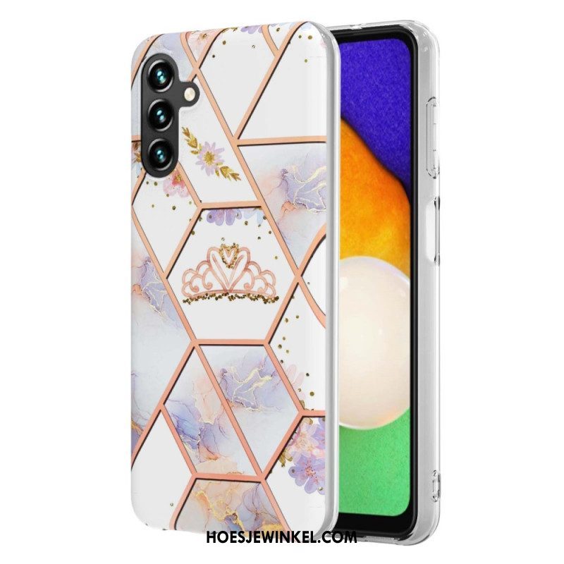 Hoesje voor Samsung Galaxy A54 5G Gemarmerde Bloemen